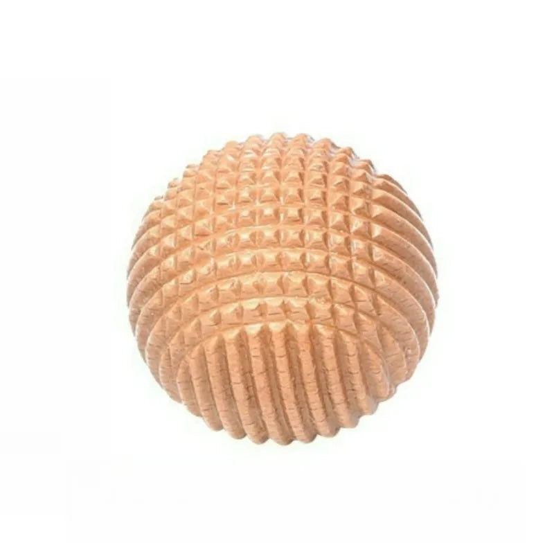 Wooden Massage Ball - Solid Palm Tool for Grip Strength & Muscle Relief, Deep Pressure Hand Trainer for Adults/Seniors